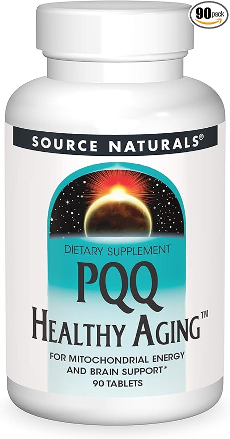 Source Naturals PQQ Healthy Aging - for Mitochondrial Energy &amp Brain Support - 90 Tablets