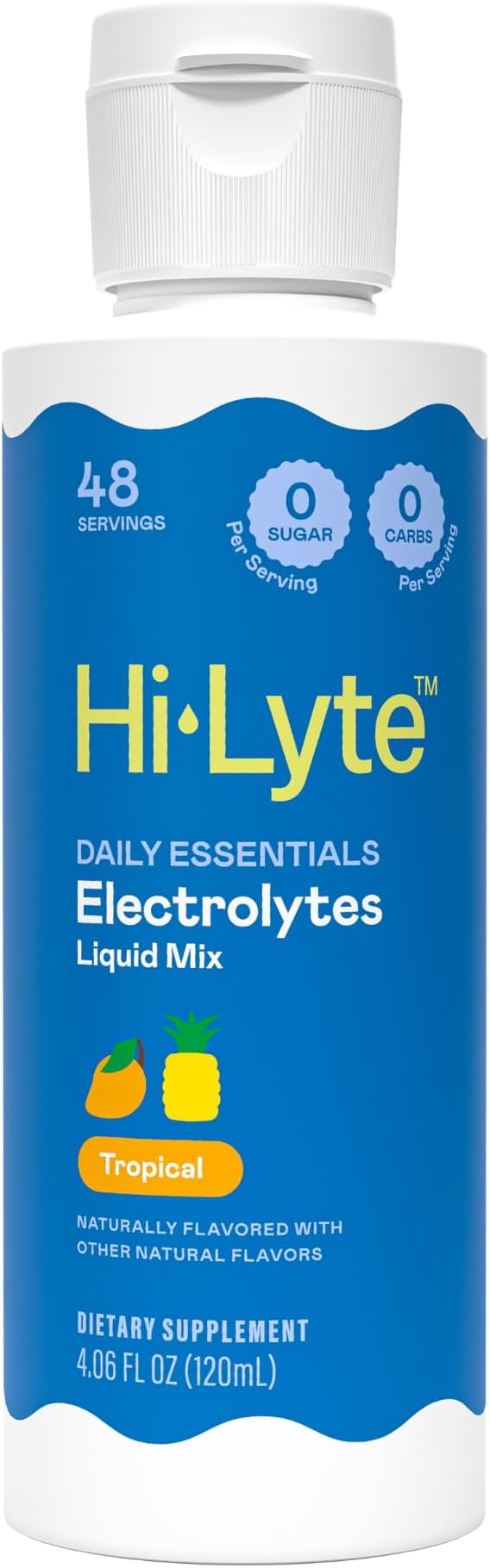 Hi-Lyte Electrolytes for Fasting Immune Support and Rapid Hydration | Tropicals | NO Calories NO Sugar | 20%+ More Potassium Magnesium &amp Zinc