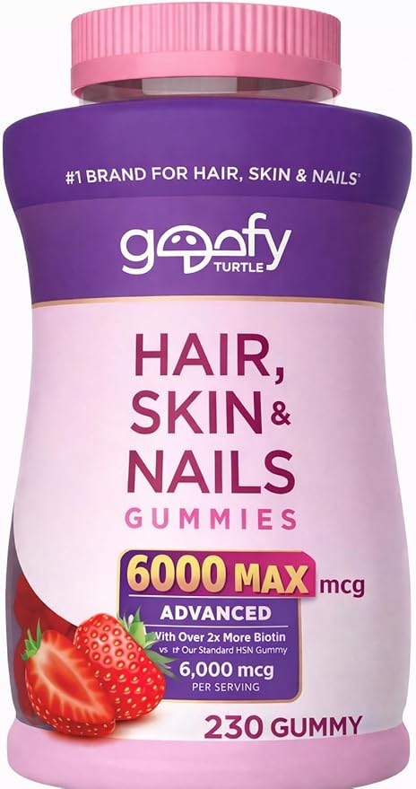 Optimal Solutions Advanced Hair Skin and Nails Pectin Gummies 2X Biotin Per Serving No Stick Gummy Vegetarian Formula Strawberry Flavor 230 ct 115 Total Servings