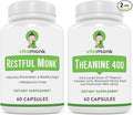 VitaMonk Sleep Blend and L-Theanine: Melatonin Free Sleep Aid &amp Relaxation Bundle