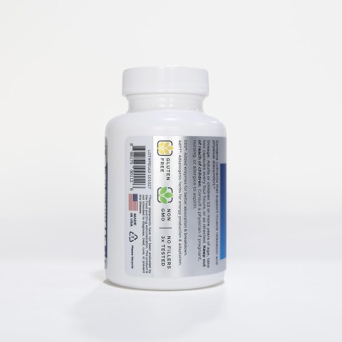 Professional Botanicals Total Relax Magnesium Supplement for Muscle Tension and Relaxation - 60 Vegetarian Capsules