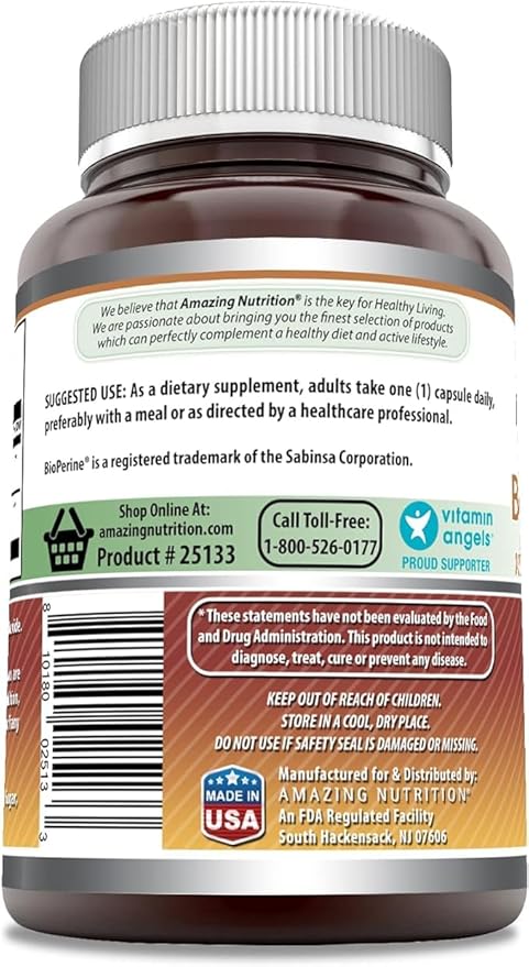 Amazing Formulas Boswellia Extract with Bioperine Supplement | 600 Mg per Serving | Capsules | Non-GMO | Gluten-Free | Made in USA (120 Count 3 Pack)