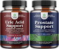 Bundle of Green Coffee Bean Extract for Uric Acid Cleanse &amp Detox with Turmeric Tart Cherry &amp Celery Seed and Herbal Prostate Supplement for Men Beta Sitosterol &amp Green Tea for Urinary Tr