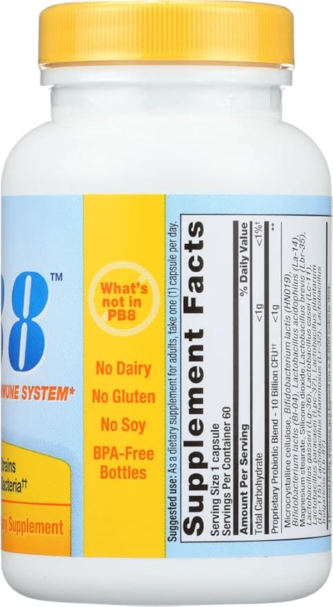Nutrition Now Acidophilus &amp Digestion - PB 8 Immune System Support 60 Capsules (a) - 2pc