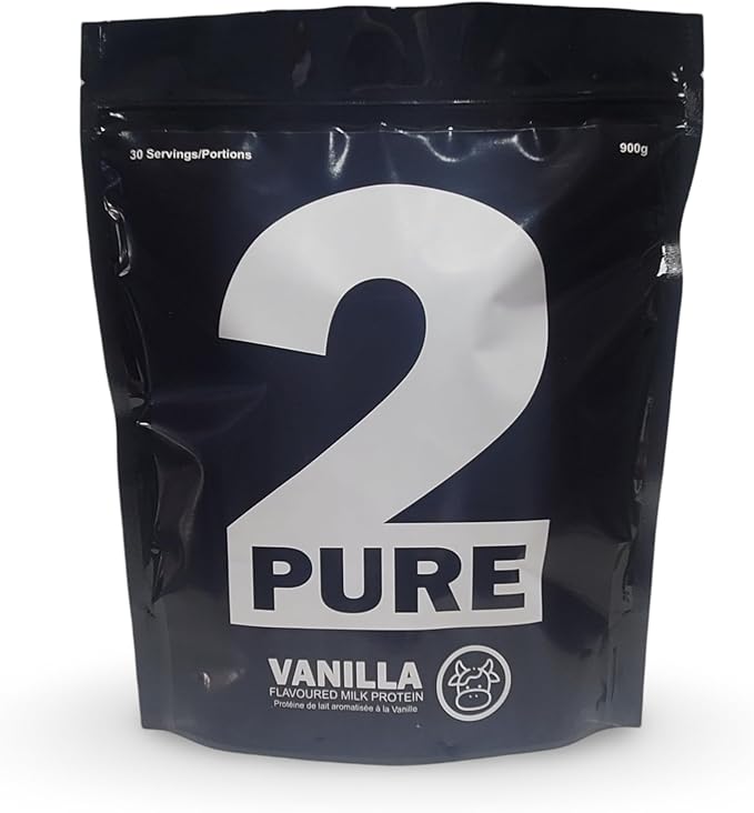 2-Pure Protein Powder - Only 2 Ingredients | Keto Unsweetened Low Carb Gluten Free Non-GMO | 26G Milk Protein Isolate Powder - 30 Servings (2 Pound Real Vanilla)