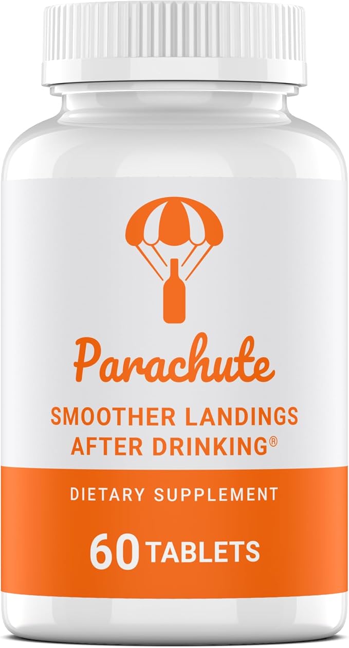 Parachute - Smoother Landings After Drinking | DHM and Milk Thistle Blend | Supplement to Promote Alcohol Metabolism and Support Liver Health | 60 Tablets