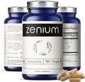 Zenium - Relieve Stress Tension Worry Nervousness &amp Irritability | Calm The Mind &amp Body | Ayurvedic | Natural Relief Supplement | Boosts Mood | Ashwagandha L-Theanine GABA Rhodiola |60