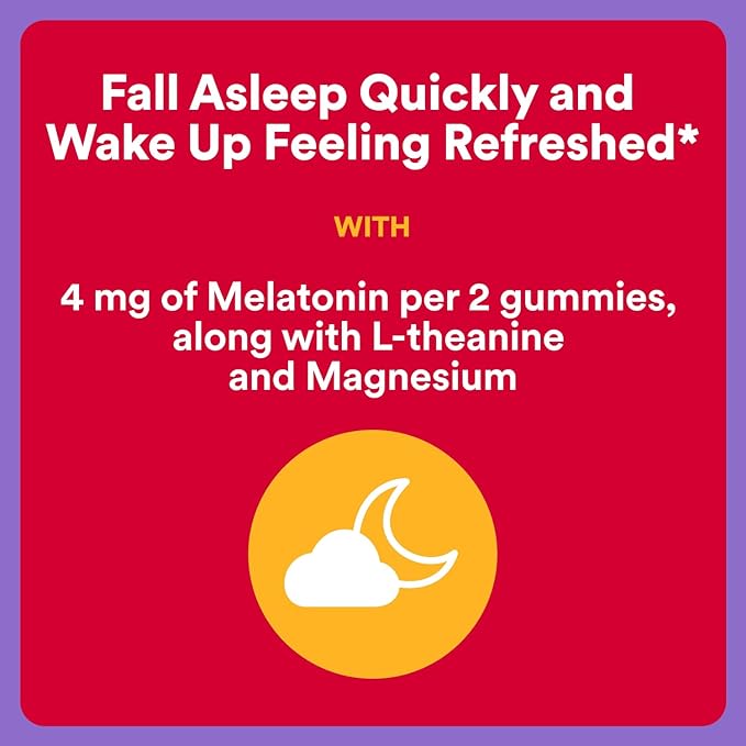 SmartyPants Adult Sleep Gummies with Melatonin: Magnesium &amp L-Theanine Drug-Free Non-Habit Forming Sleep Aid Fast-Acting Blueberry BlackBerry Flavor 60 Count