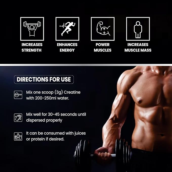 GLIMLACH Creatine Monohydrate | 83 Servings Per Container | Premium Micronized Creatine for Enhanced Strength Performance &amp Muscle Recovery (250 Gram Orange)