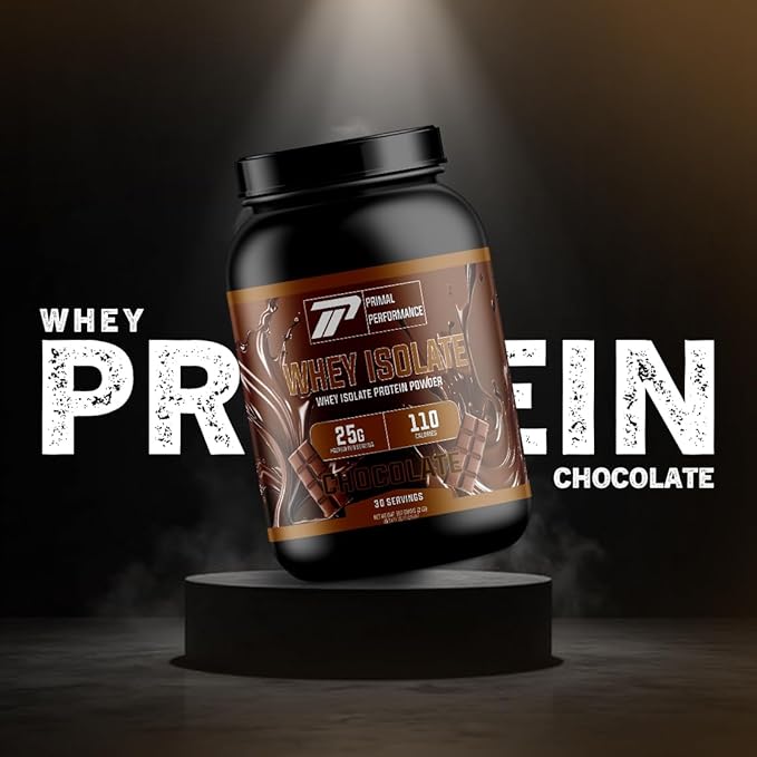 Whey Protein Isolate Powder – 25 g Lean Protein – Low Carb Keto-Friendly Chocolate – Fast Absorption with Digestive Enzymes – 30 Servings