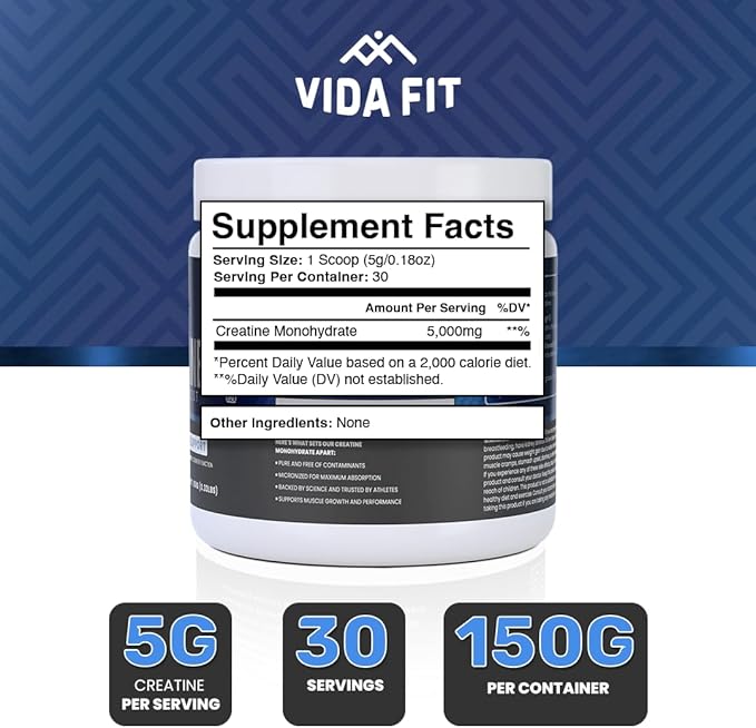 Creatine Monohydrate Micronized Powder – Vegan Unflavoured NSF Certified – Pure Pre-Wokout &amp Recovery Supplement – 30 Servings (150g) and 60 Servings (300g) – for Men &amp Women