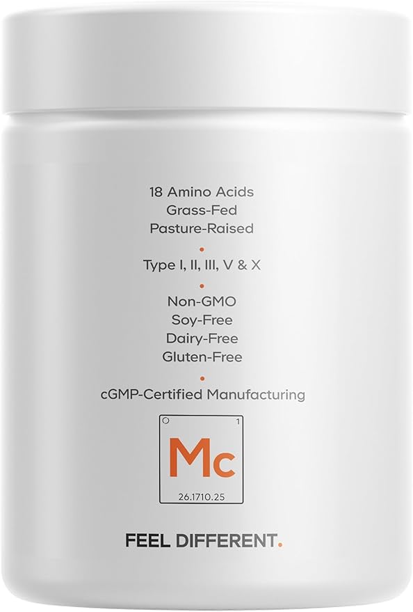 Codeage Multi Collagen Capsules – 5 Collagen Types I II III V &amp X – Hydrolyzed Grass-Fed Bovine Protein with Ashwagandha Amla and Vitamins - 2-Pack