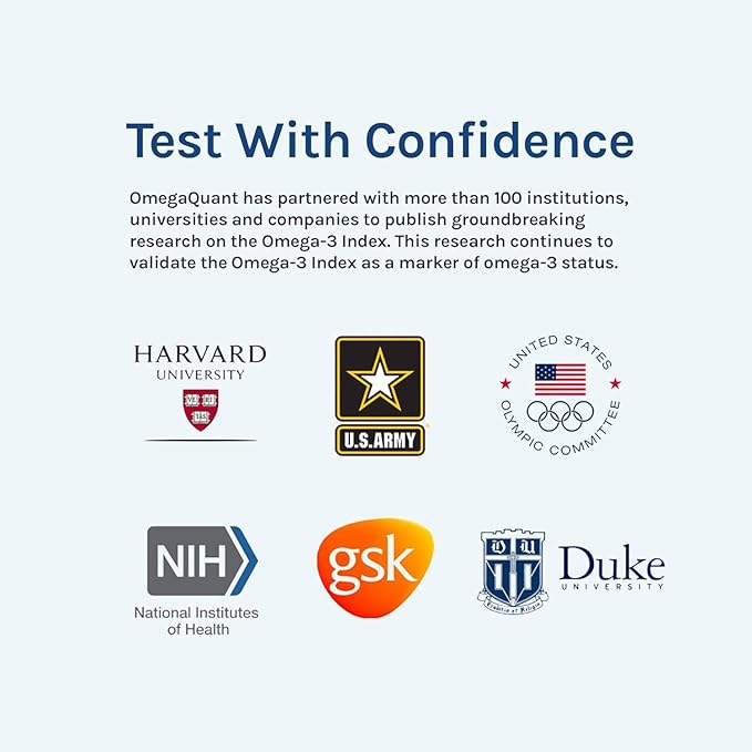 OmegaQuant Omega-3 Index Basic 2-Pack Original Omega-3 Blood Test Kit At-Home Collection CLIA-Certified Lab Analysis Includes 2 Test Kits