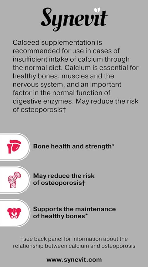 Calceed® Calcium Supplement Powder Packets 1200mg Organic Calcium Supports Healthy Bones &amp Muscle Function | 30 Packets