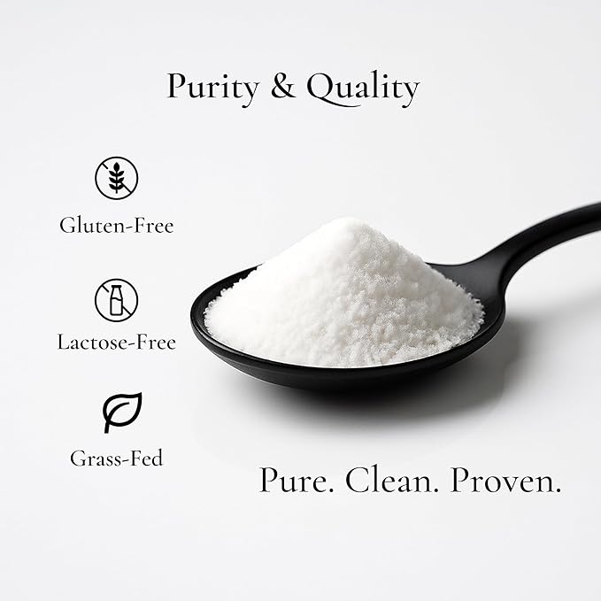 N•A Beauty Matrix Grass-Fed Hydrolyzed Collagen Peptides Powder - 20g Collagen Per Serving Type 1 &amp 3 for Skin Elasticity Hair Nails &amp Joint Support - Unflavored Gluten Free (9.88 oz / 280