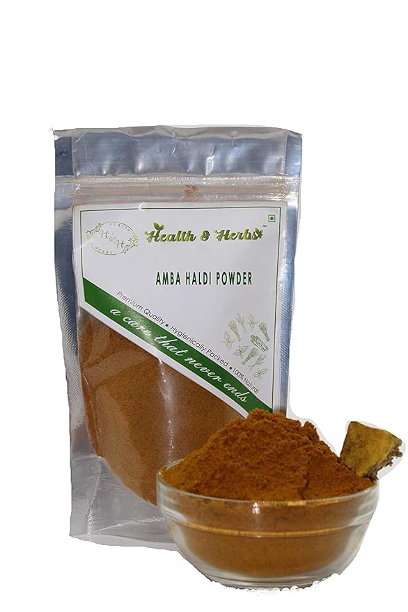 Metrol Health &amp Herbs 100% Pure &amp Natural Amba Haldi Powder -Wild Turmeric-Jangli Haldi-Curcuma Aromatica-Mango Ginger Powder (400g)