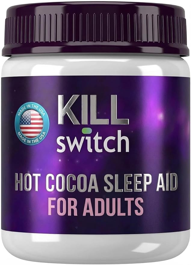 SWITCH Killswitch Sleep Aid for Adults – Fall Asleep Fast &amp Wake Refreshed Sugar-Free Hot Chocolate Supplement - Magnesium Tart Cherry L-Theanine &amp More for Restful Sleep 30 Servings Made