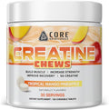 Core Nutritionals Creatine Chews | Creatine Monohydrate with Sea Salt | Muscle Strength Performance &amp Hydration Support | 30 Servings (Tropical Mango Pineapple)