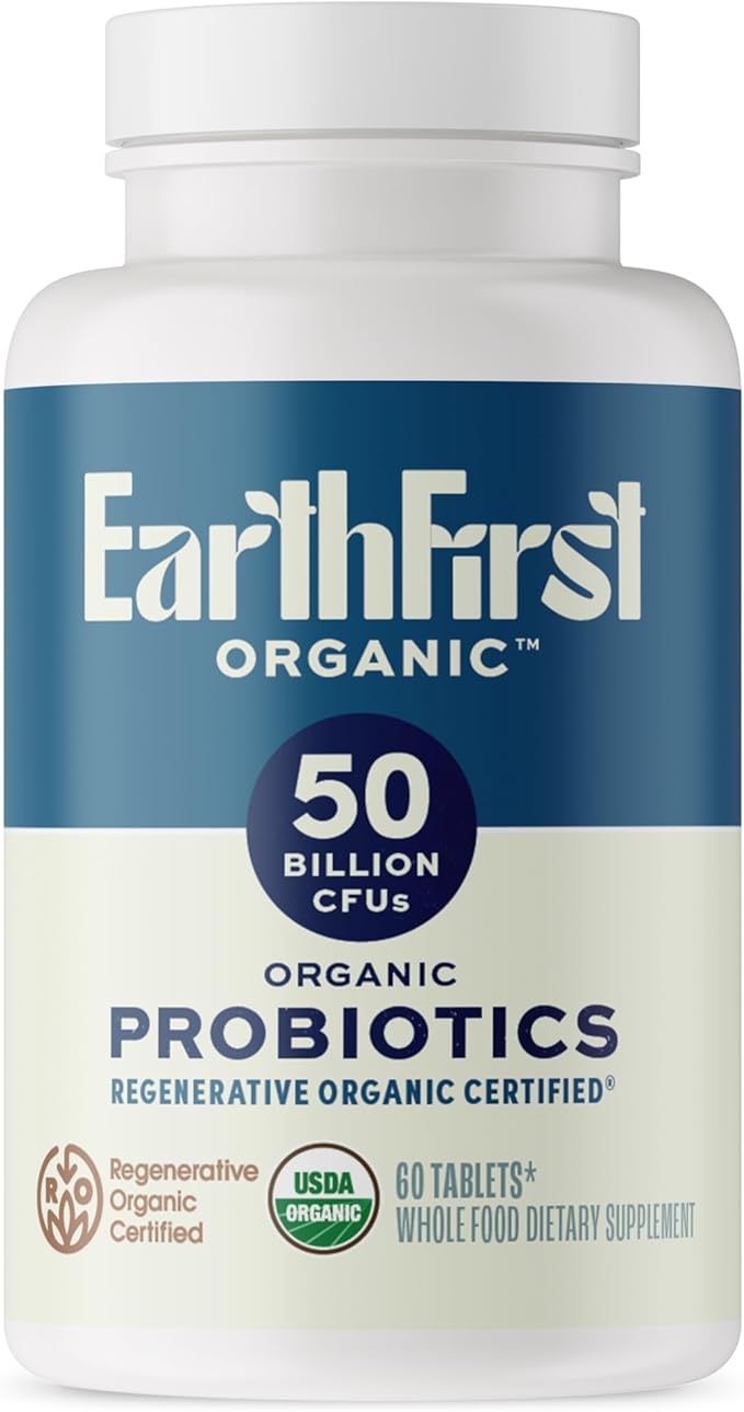 Probiotic 50B CFU with Beef Liver – Regenerative Organic Certified Daily Gut Health Supplement – Supports Digestion Immune &amp Emotional Wellness – 60 Tablets