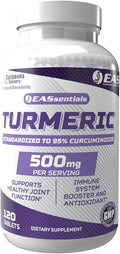 EAS Turmeric 500mg | 95% Standardized Curcuminoids | Boost Antioxidants Immunity &amp Joint Function | Better Absorption with Cyclosome Delivery | 120 Tablets