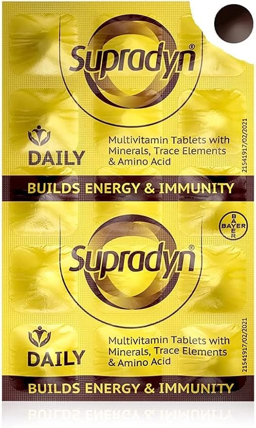 ZANGO Supradyn Daily Multivitamin Tablets with Zinc (15 Strips) Brown 225 Count