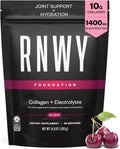 Foundation Collagen Peptides + Electrolytes Powder 10g Hydrolyzed Collagen Multivitamins | Joint &amp Hydration Support for Endurance Athletes | Sugar-Free 30 Servings Wild Cherry