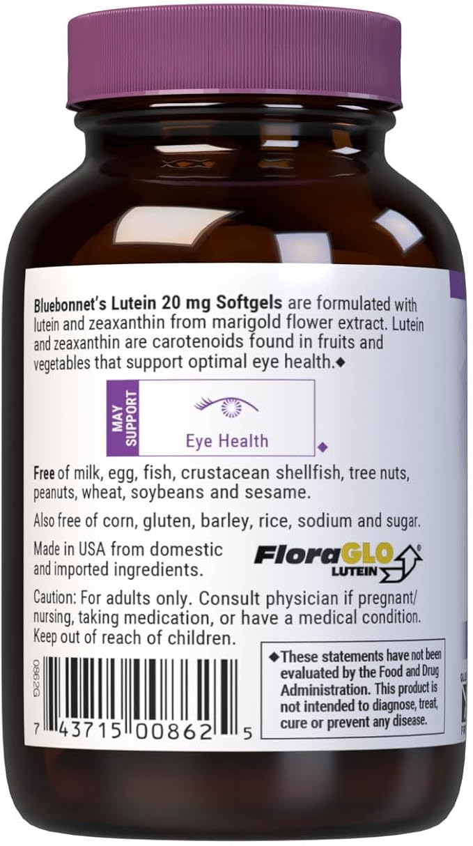 BLUEBONNET NUTRITION LUTEIN 20 mg