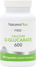NaturesPlus PRO Calcium D-Glucarate (CDG) 600 mg - 90 Capsules - Non-GMO Vegan Gluten Free Soy Free - 90 Servings