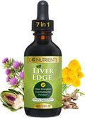 Go Nutrients Liver Edge – Milk Thistle Supplement for Liver Cleanse Detox &amp Repair with Artichoke Extract for Health &amp Fatty Liver Support Organic Liquid Drops &amp Tincture - 2 oz 48 Serv