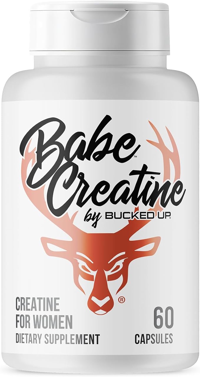 Bucked Up Babe Creatine Creatine HCL Capsules for Women 750mg Serving - 60 Servings (60 Capsules)