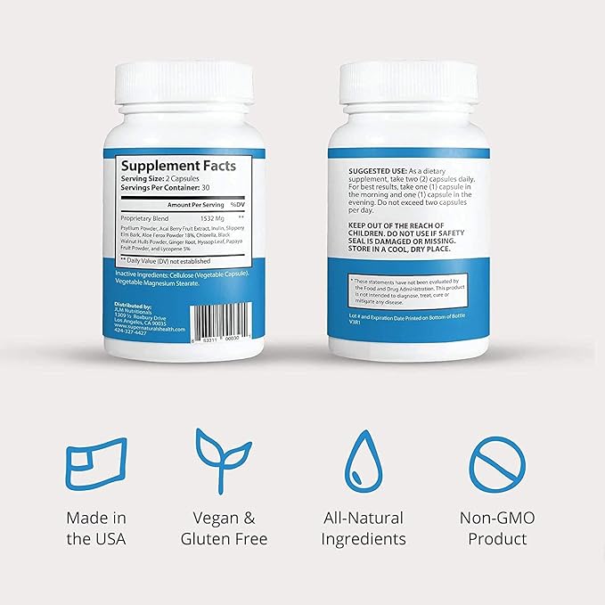 IBSolution and Men's Multivitamin Bundle - All-Natural Supplement to Support Digestive Health Gas Bloating and Constipation Immune System Support for Men - 60 Capsules 2-Pack