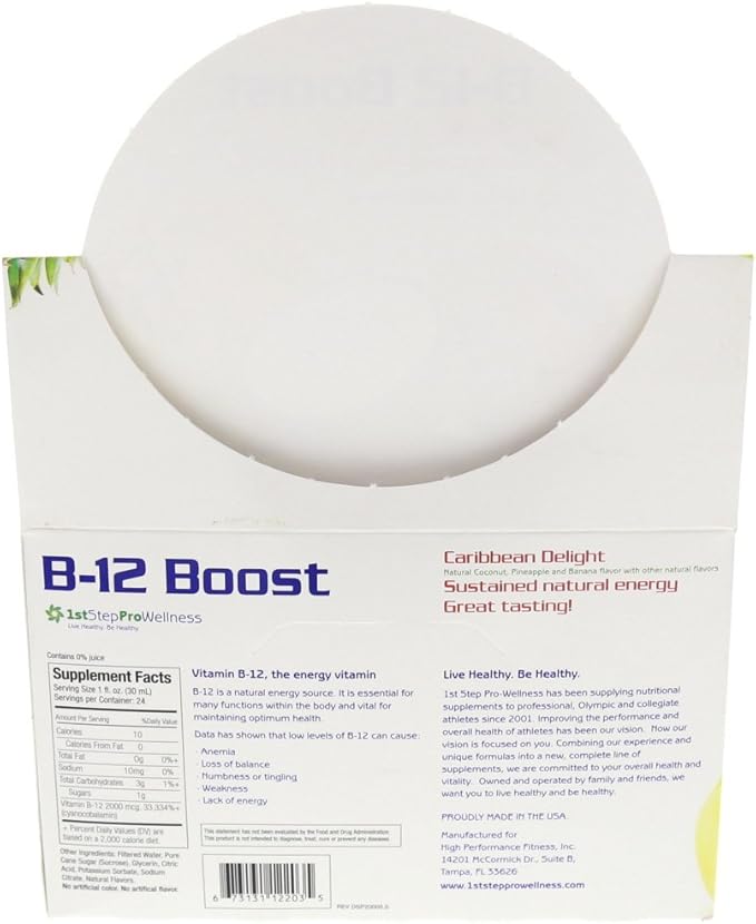 1st Step High Performance Fitness B-12 Boost 12-2oz Bottles