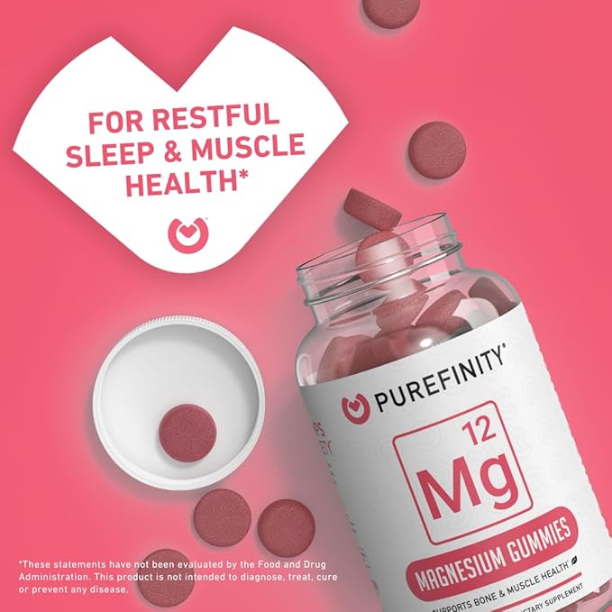 Magnesium Citrate Gummies 600 mg for Adults – High Absorption Supplement for Cramps Muscle Recovery Sleep Bone and Energy Support – Non-GMO Allergen Free – 60 Vegan Gummies (Pack of 2)