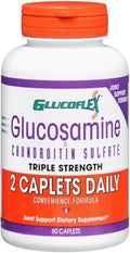 Glucoflex Glucosamine &amp Chondroitin Sulfate Dietary Supplement Caplets Triple Strength [2-A-Day] 60 ea (Pack of 9)