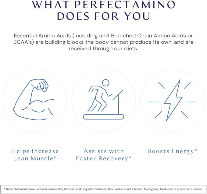 BodyHealth PerfectAmino (600 ct) Easy to Swallow Tablets Essential Amino Acids Supplement with BCAAs Vegan Protein for Pre/Post Workout &amp Muscle Recovery with Lysine Tryptophan Leucine Methio