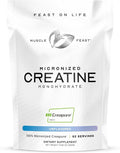 Muscle Feast Creapure - Micronized Creatine Monohydrate Powder | Premium Pre-Workout or Post-Workout | Creatine for Women &amp Men | Easy to Mix Vegan Gluten-Free Safe and Pure (Unflavored 250g)