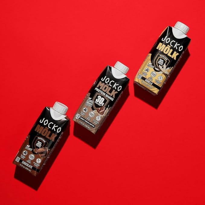 Jocko-Fuel Protein Shake 2 Box with 4 Bottle - Ready to Drink Grass-Fed Whey No Artificial Sweeteners Keto-Friendly Low-Carb High-Protein Meal Replacement Recovery Fitness (11 Fl Oz Chocolat