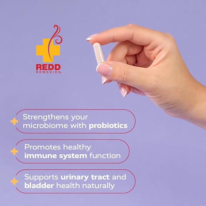 Redd Remedies UT Soothe with Probiotics Promotes Overall Urinary Tract and Bladder Health 60 Vegetarian Capsules
