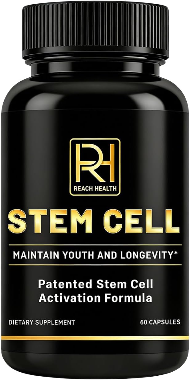 Stem Cell Activation Formula 60 Capsules with Vitamin D and B12 Youth and Longevity Support Maintain Youth and Longevity Patented StemCell Activation Fomula (1 Bottle (60 softgels))