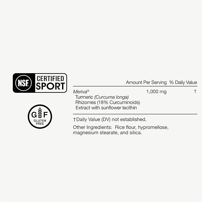 Momentous Turmeric Supplement 1000 mg - Natural Antioxidant Turmeric Curcumin for Foundational Health - NSF Certified for Sport - Gluten-Free - 30 Servings - 60 Capsules