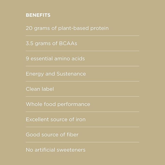 Protein Powder - Muscle Growth &amp Recovery Support - Plant-Based Protein - Essential Amino Acids &amp BCAAs - Vegan Gluten-Free &amp USDA Organic - Vanilla 1.25 Pound (Pack of 2)