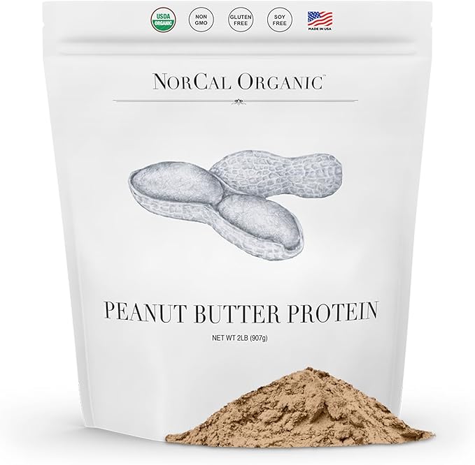 Norcal Organic Peanut Butter Protein Powder - 2lb | Vegan Low-Cal 11g Protein | from Southwest Texas Organic Farms
