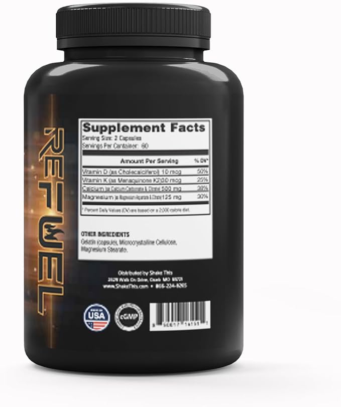 ReFUEL Calcium+ Dietary Supplement Capsules 120 Capsules 60 Servings