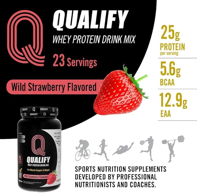 French Vanilla + Wild Strawberry Whey Protein Powder Bundle - Gluten-Free 25g Protein 5.5g BCAA 2.7g Leucine 1.4g Isoleucine 1.4g Valine