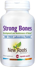 Strong Bone Support Supplement – 22-in-1 Calcium Magnesium &amp Vitamin D3 + K2 Formula with Glucosamine &amp Zinc Enhanced Absorption Skeletal Health Capsules 180 Veg Caps | NEW ROOTS HERBAL