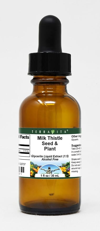 Milk Thistle Seed &amp Plant Glycerite Liquid Extract (1:5) - No Flavor (1 oz ZIN: 522737)