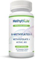Methyl-Life® B-Methylated Chewable – 3 mg L-Methylfolate + Methyl B12 Sublingual Tablets (Methylcobalamin) | Active Folate &amp Vitamin B12 | Vegan Non-GMO Gluten-Free