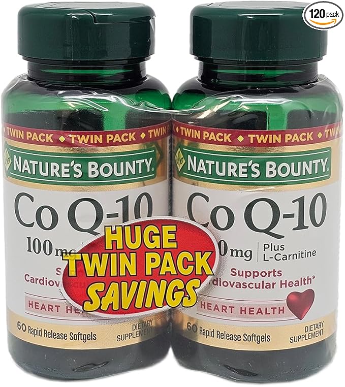Nature's Bounty CoQ10 100mg Twin Pack 60 Count 2 Pack
