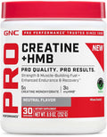 GNC Pro Performance Creatine Monohydrate + HMB - Micronized Creatine Powder for High-Intensity Workouts - Easy-Mix Powder - Informed Choice Certified - Gluten-Free &amp Soy-Free - 30 Servings