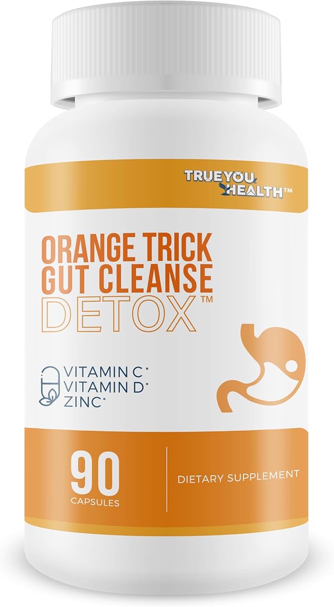 Orange Trick Gut Cleanse Detox - Our Best Bloat Blasting Colon Cleanse Detox Supplement - Advanced Herbal Colon Cleanse Formula - Slim Gut Cleanse to Reduce Bloating - Colon Cleanse Capsules